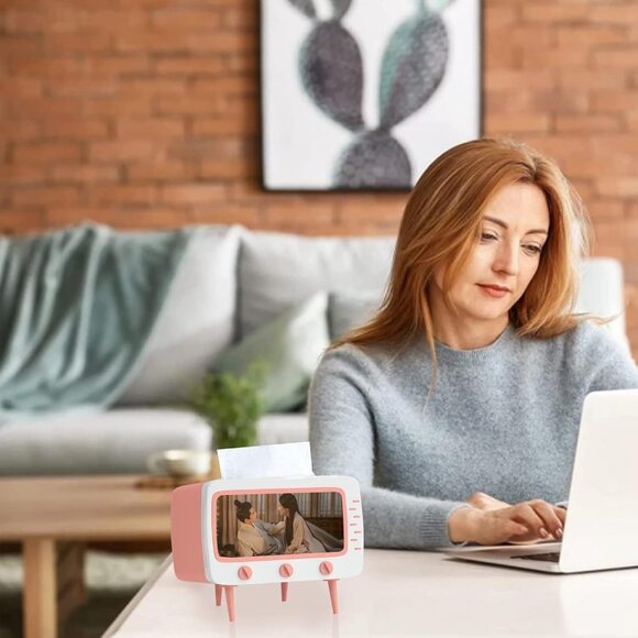 SGVAHY Pink & White Tissue Box Cell Phone Holder NWT - Picture 5 of 12